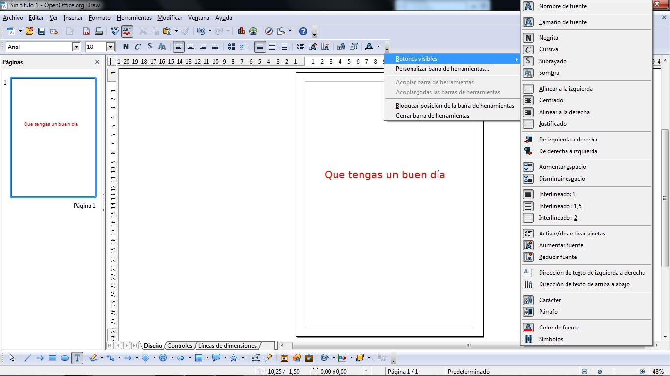 Figura 1.11 Opciones de texto Opciones de texto