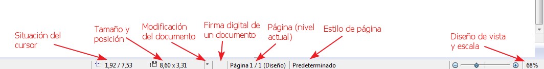 Figura 3.5 Barra de Estado Barra de Estado