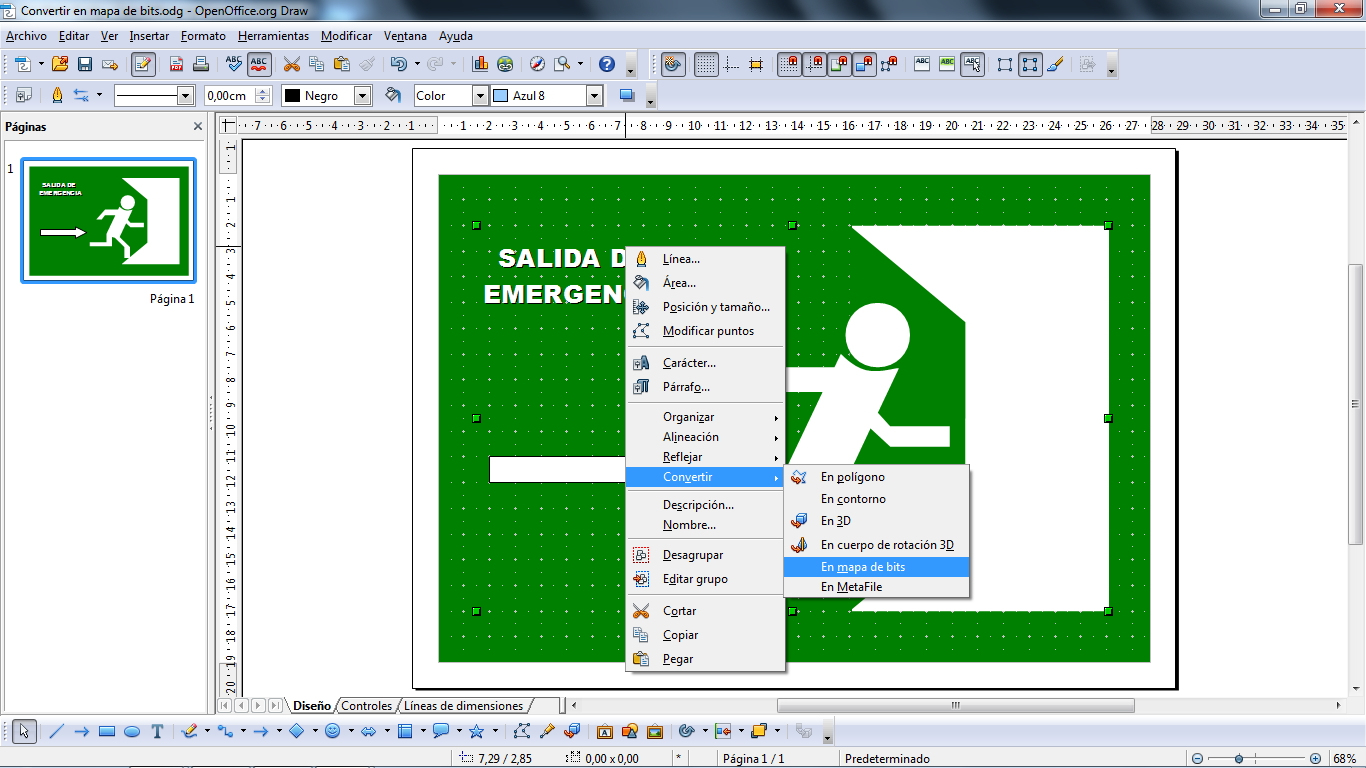 Convertir en mapa de bits 