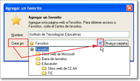 Agregar un favorito