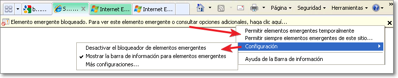 Elemento emergente bloqueado Elemento emergente bloqueado
