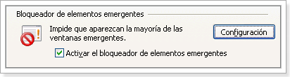 Bloqueador de elementos emergentes Bloqueador de elementos emergentes