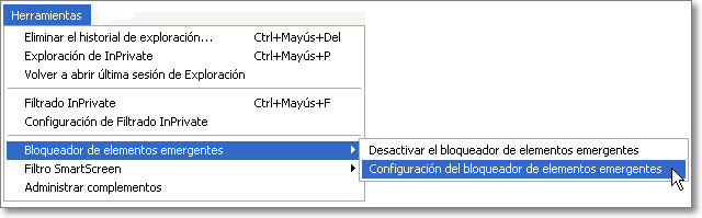 Bloquear emergentes Bloquear emergentes
