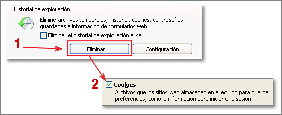 Eliminar historial Eliminar historial