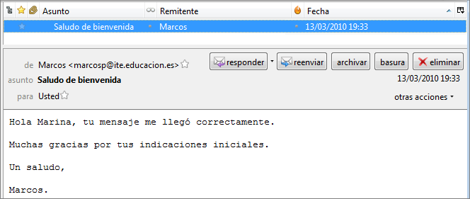 Ver mensaje