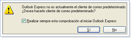 Configurar como correo predeterminado
