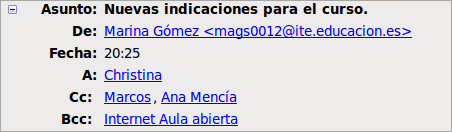 Cabecera de mensaje