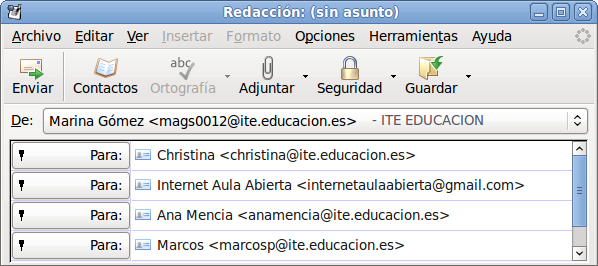 Varios destinatarios