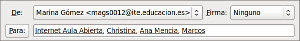 Derstinatarios múltiples Derstinatarios múltiples