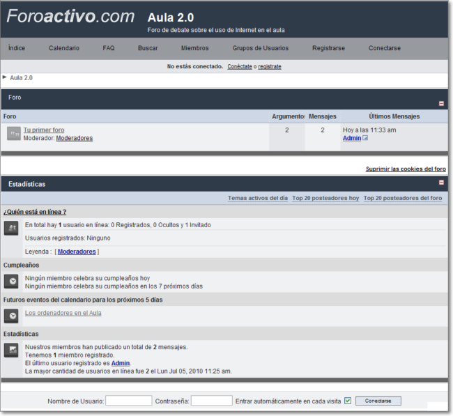 Foro creado