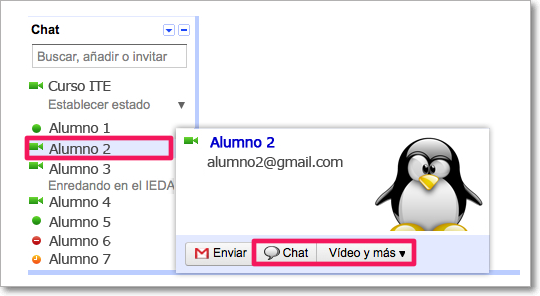 Chat de Gmail Chat de Gmail