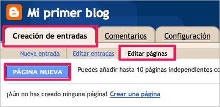 Editar páginas Editar páginas