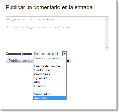 Publicar comentario