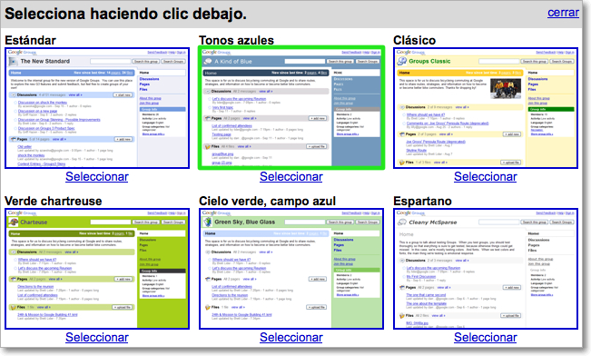 Personalización del grupo