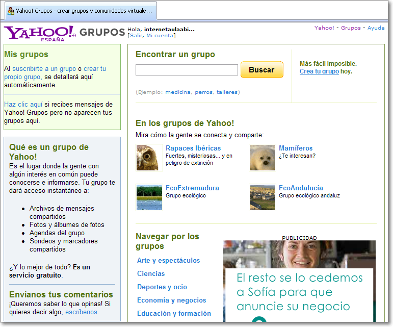 Yahoo! grupos Yahoo! grupos