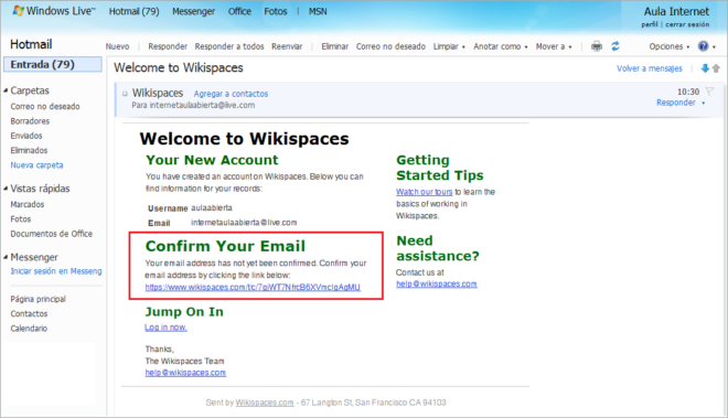 Confirmar email