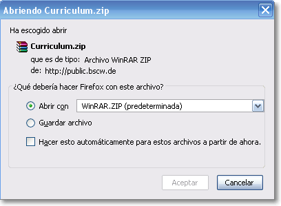 Abrir fichero zip
