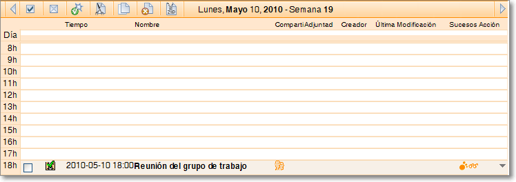 Agenda del día