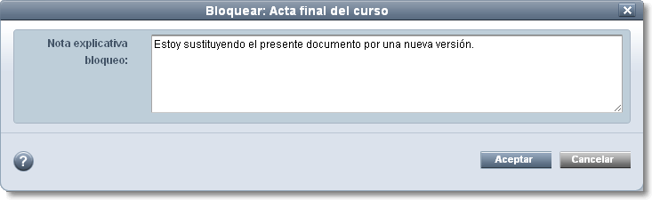 Mensaje de bloqueo Mensaje de bloqueo