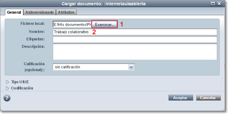 Cargar documento