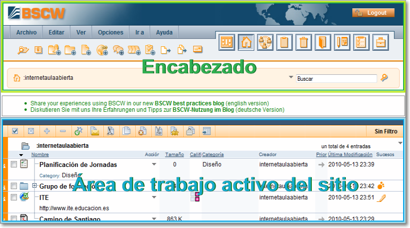 Portada de BSCW