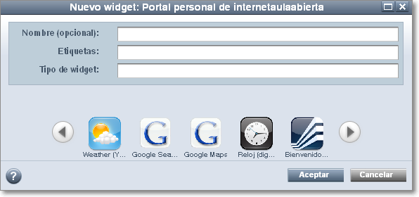 Nuevo widget