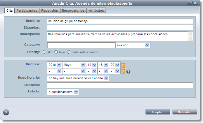 Añadir cita
