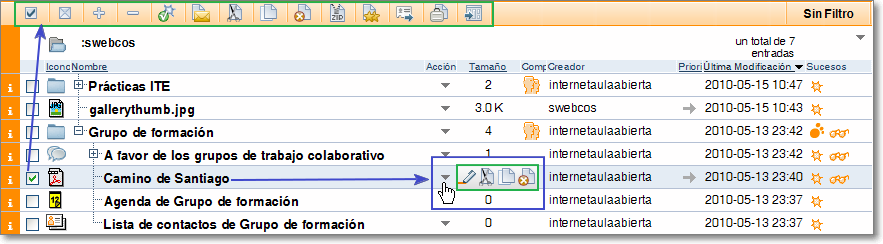 Tratamiento de los documentos