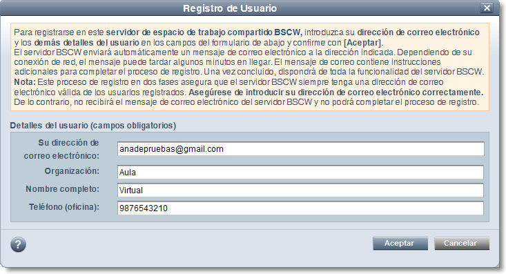 Registro BSCW