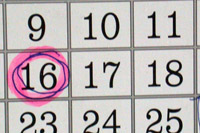día marcado en el calendario