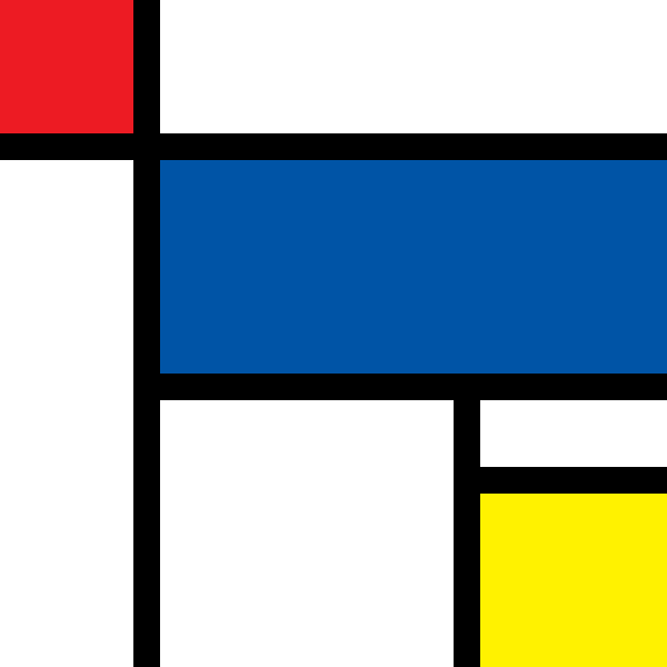 Dibujo homenaje a Mondrian