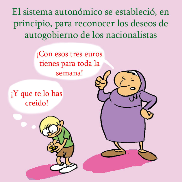 Caricatura sobre la autonomía
