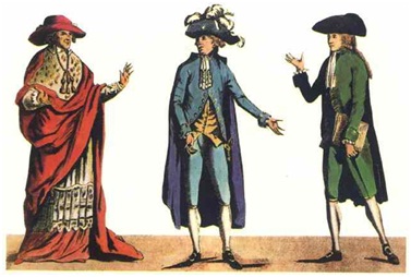 Representación de los tres estamentos del Antiguo Régimen