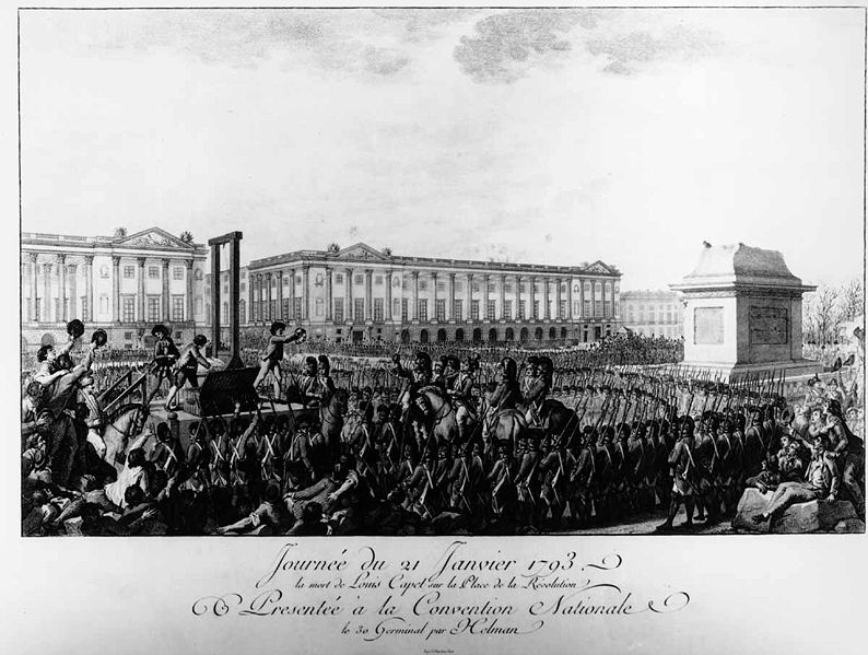 Luis XVI guillotinado. 21 de enero de 1793