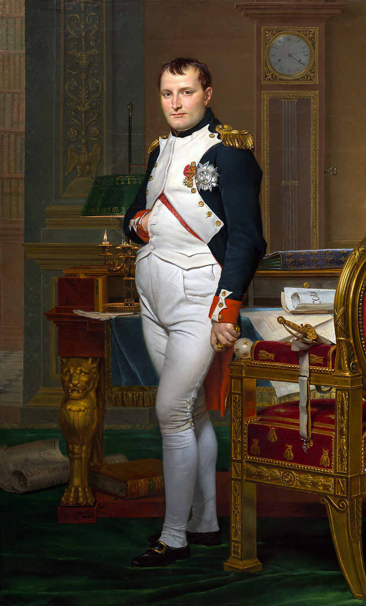 Napoleón en su estudio de las Tullerías, Jacques-Louis David, 1812