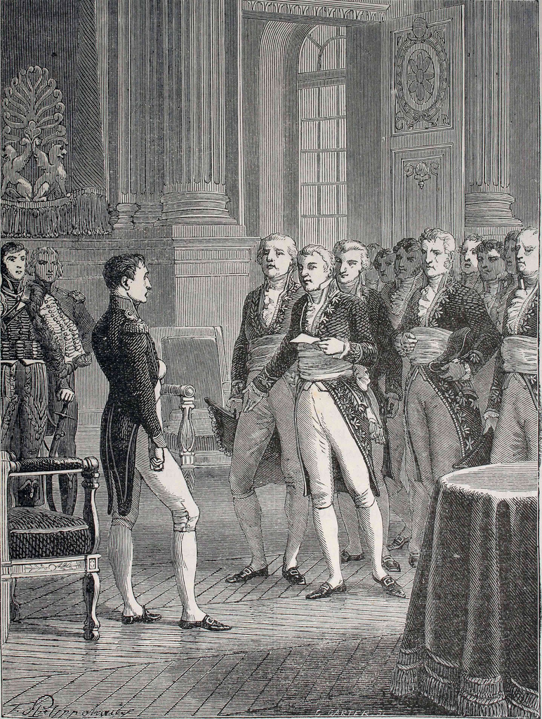 M. de Fontanes felicitando al primer cónsul con motivo de la terminación del Código Civil