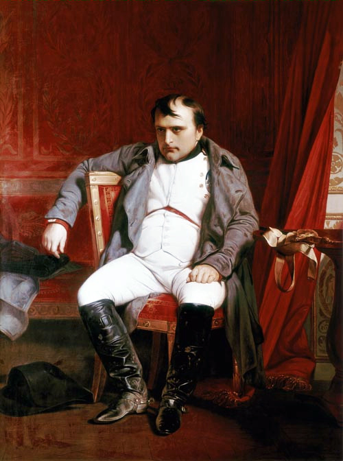 Napoleón abdicando en Fontainebleau, obra de Paul Delaroche