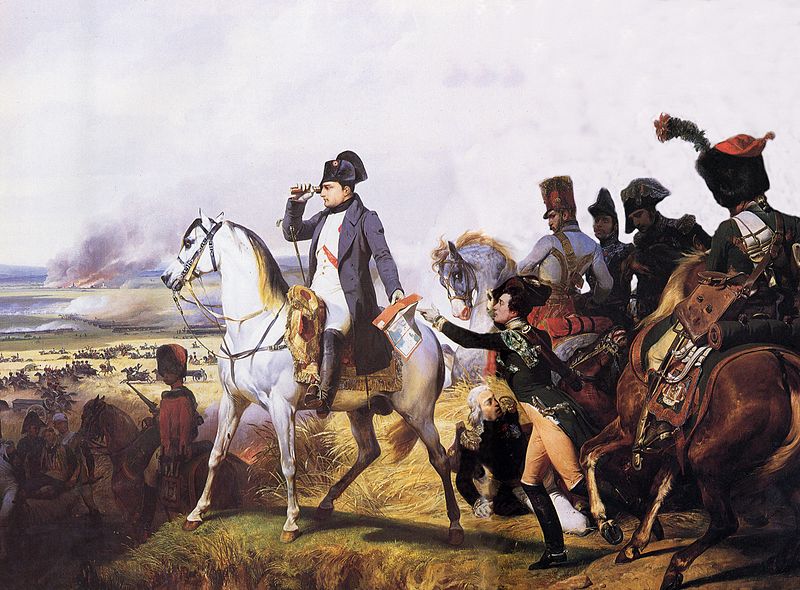 Napoleón en la batalla de Wagram, obra de Horace Vernet