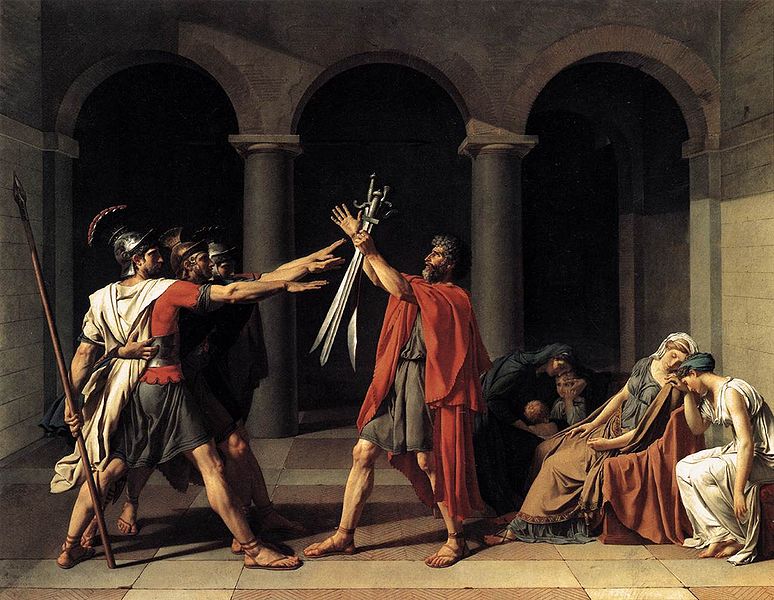El juramento de los Horacios, de Jacques-Louis David (1784)