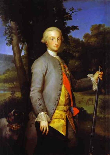 Retrato de Carlos IV de España como Prícipe de Asturias, obra de Anton Raphael Mengs (hacia 1765)
