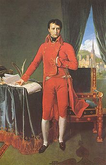 Napoleón Bonaparte como Cónsul, obra de Ingres (1803)